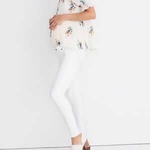 Madewell Maternity White Denim